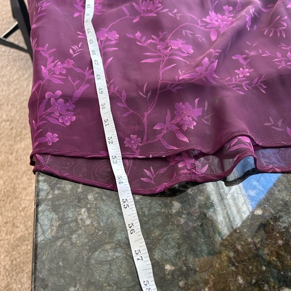 Vintage City Triangles floral sheer maxi dress. Whimsigoth. Vampy. Y2k. Purple - Picture 11 of 13